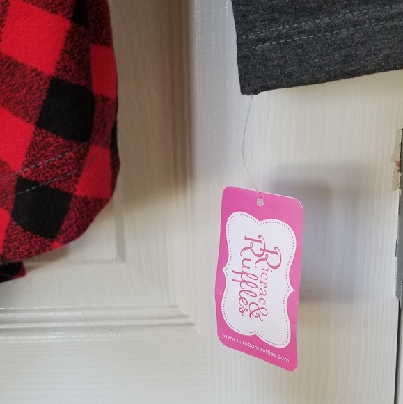 NWT Women's Ricrac & and Ruffles Buffalo Plaid cardigan sweater Small - Picture 3 of 3